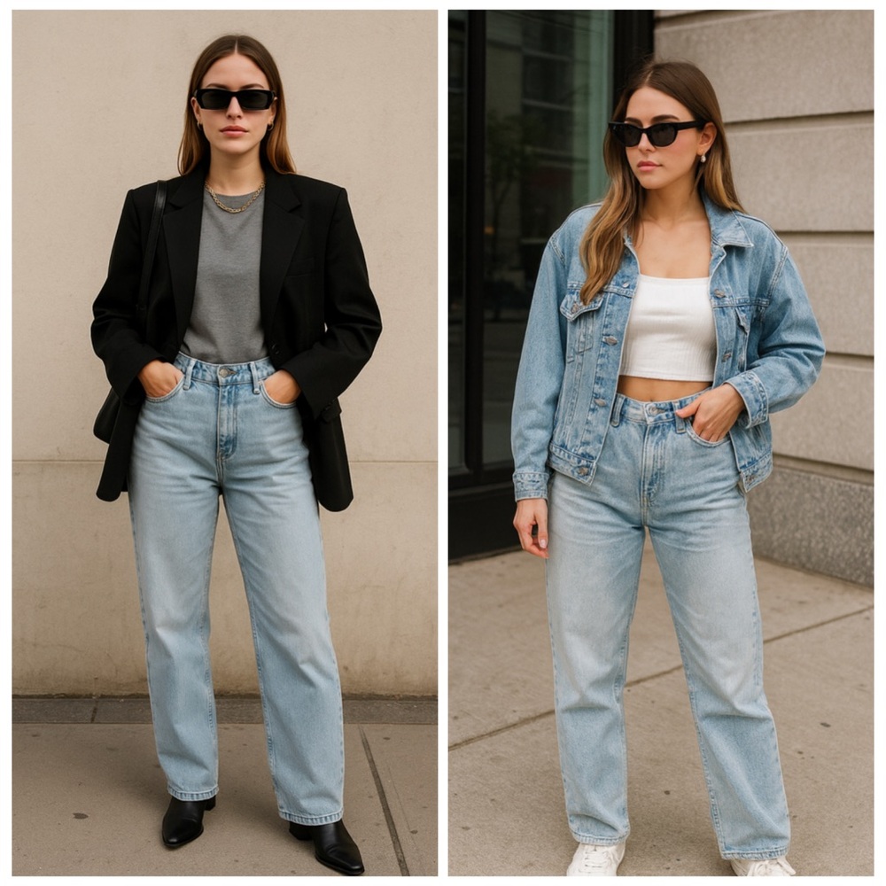Good American x ZARA 90s Relaxed Fit Straight Leg Jeans Plus Size 20 NWT